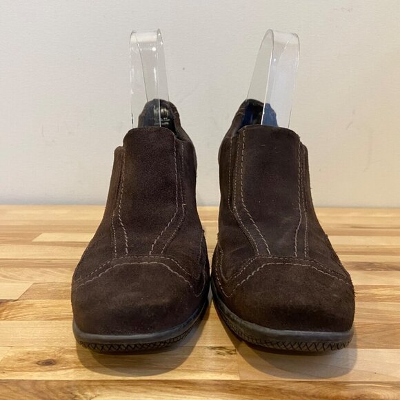 Brown Suede La Canadienne Womens Slip-On Heeled Shoes Size 6.5 waterproof Canada - Picture 4 of 16